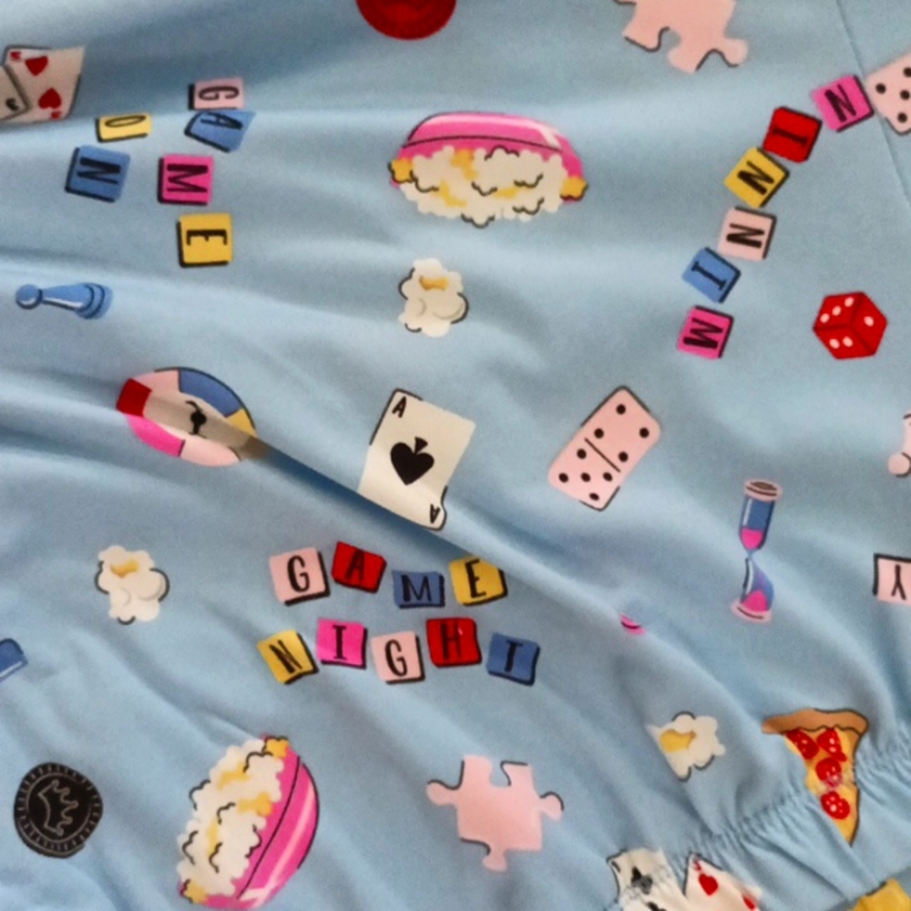 Women's Pajamas with Fun Print Game Night - Picture 7 of 10